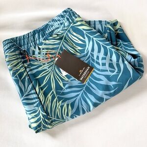 NWT Men’s Quiksilver Waterman Wild Fern 17” Swim Trunks | Wild Fern Blue Steel